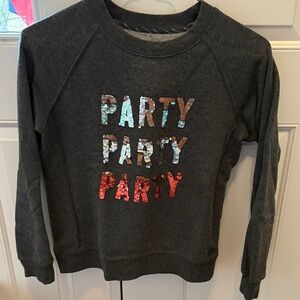 Sequin Party Sweatshirt - Gray